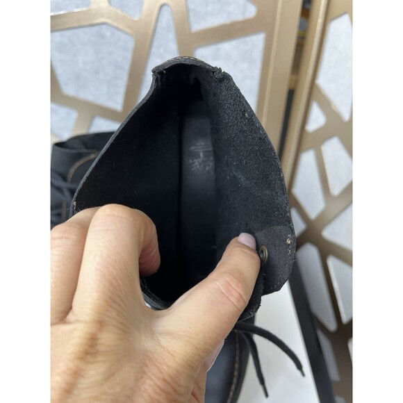 Timberland Women Ankle Boots Black Nubuck Leather Wedge Heels Bootie Sz 11 - Picture 9 of 10